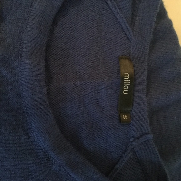 ☠️💙 MILLAU LACE SKULL SWEATER SZ S HIGH LOW💙☠️ - Picture 7 of 7